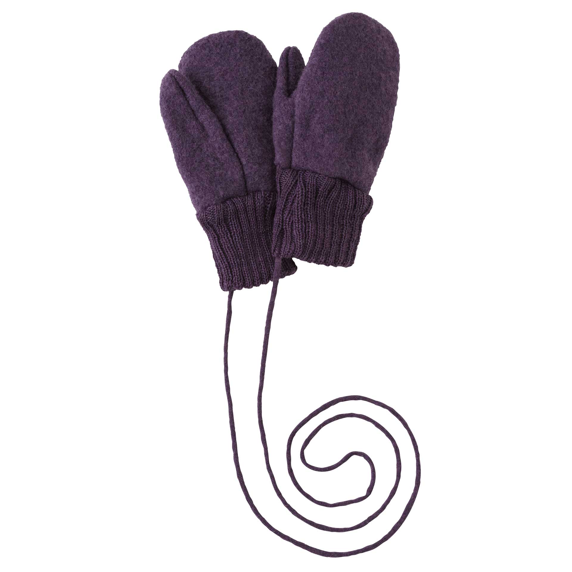handschuhe wollwalk Fäustlinge Wollwalk Aubergine – goldkind-waldviertel